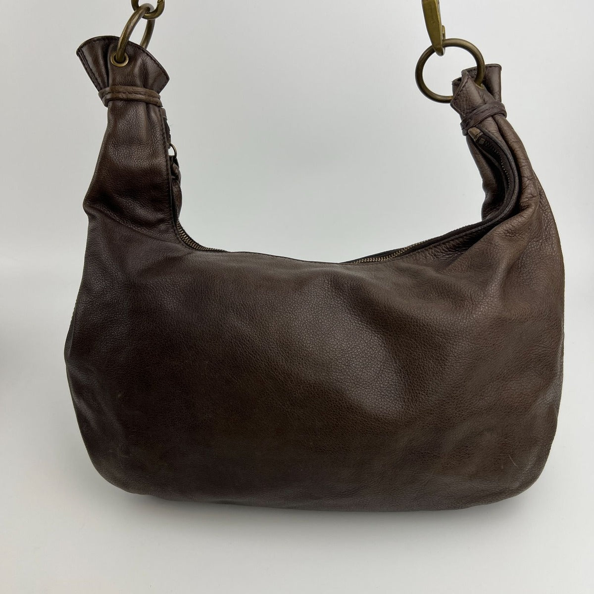 Miu Miu Shoulder Bag Brown Leather Vintage — view 3