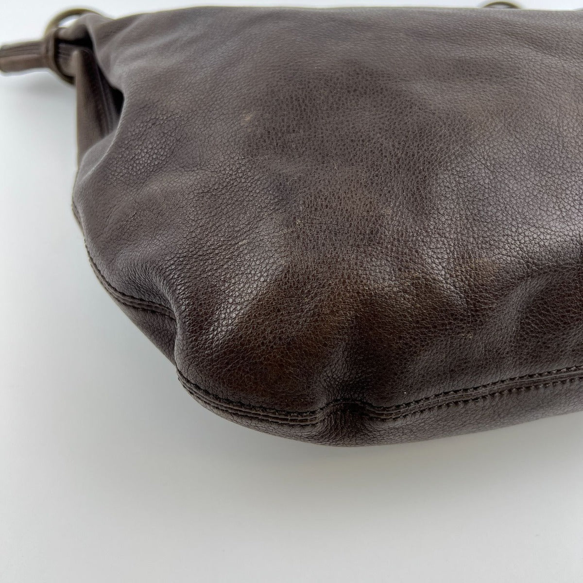 Miu Miu Shoulder Bag Brown Leather Vintage — view 8