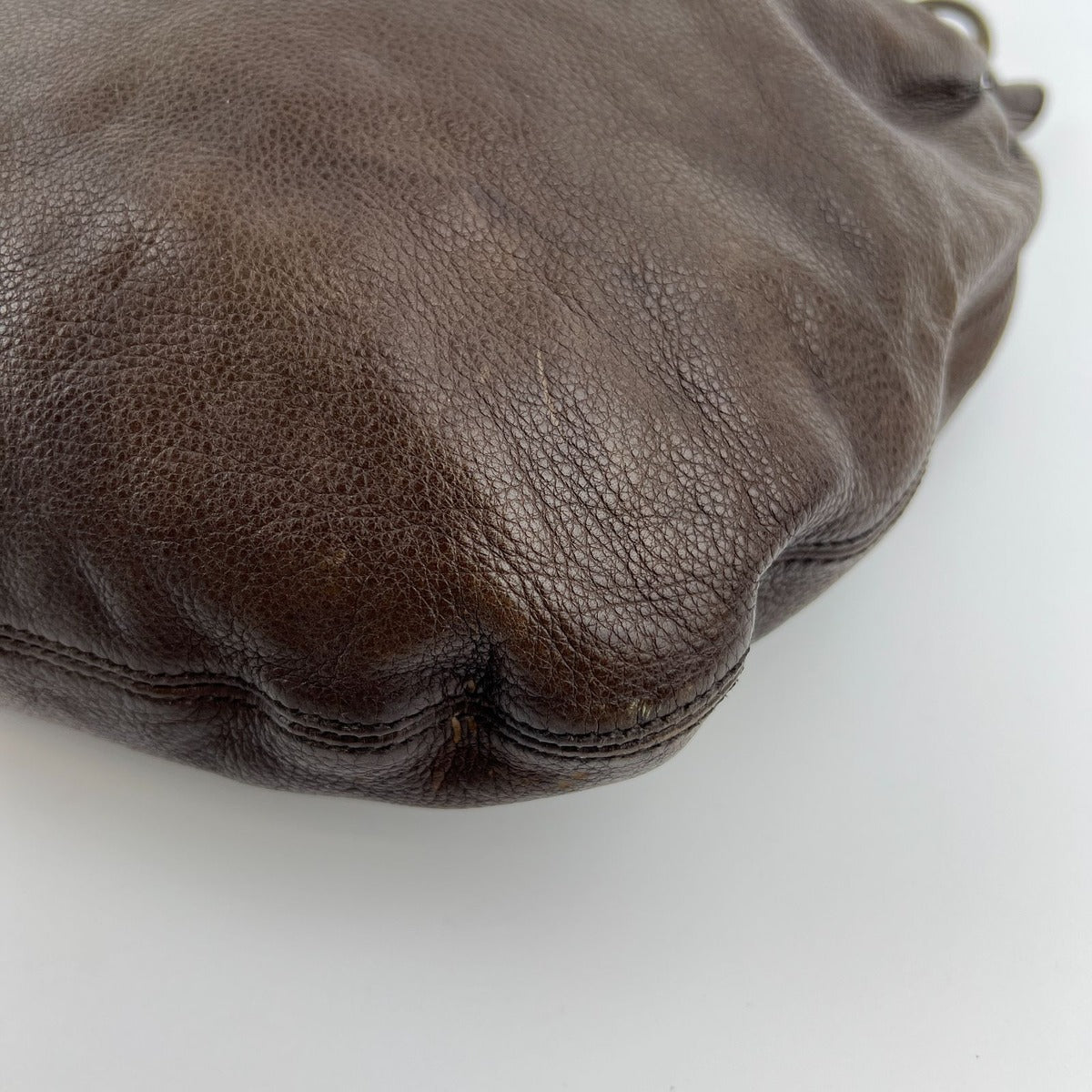 Miu Miu Shoulder Bag Brown Leather Vintage — view 9