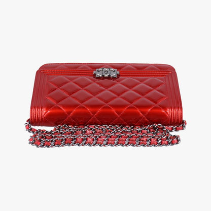 Chanel Boy Chanel Red Patent A68911 19500991