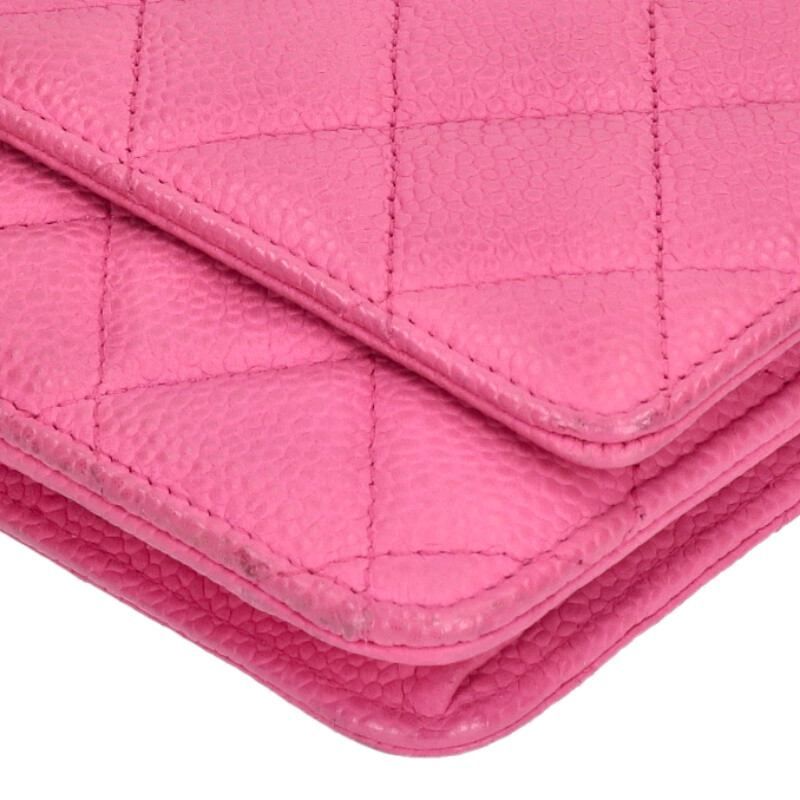 Chanel Matelasse Caviar Skin Chain Wallet Women