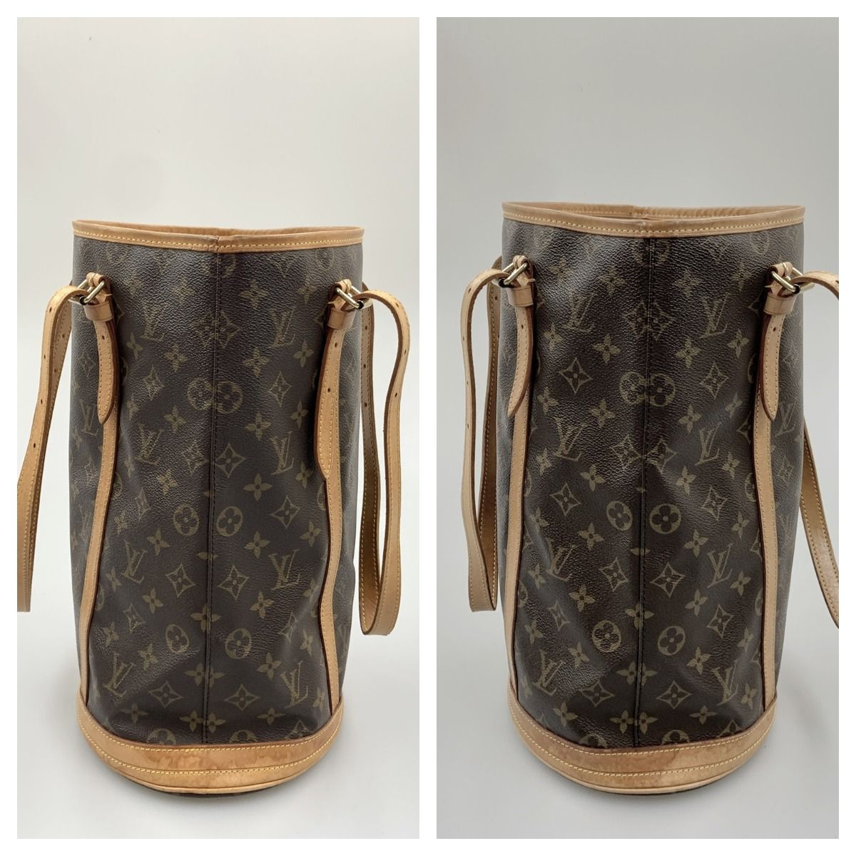 Louis Vuitton Monogram Bucket GM Shoulder Bag M42236 Brown