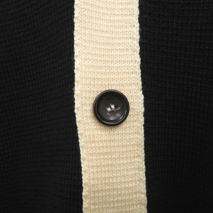 Louis Vuitton Badge Wool Size 4L Black Knitted Cardigan Black LV 0906 Louis