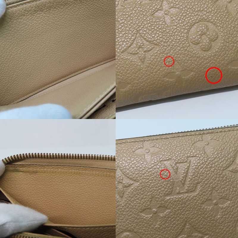 Louis Vuitton Zippi-wallet M60746 Monogram Empreinte Dune Beige Long