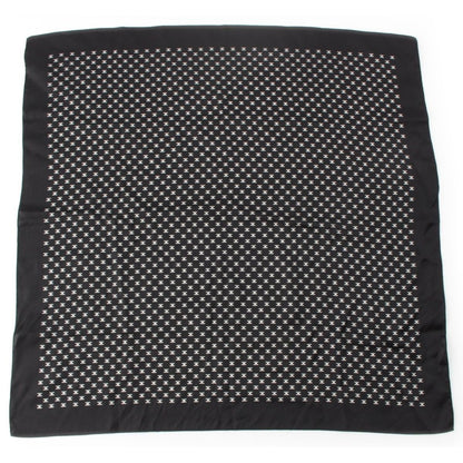 Celine Silk Triomphe Logo Large Scarf Black White