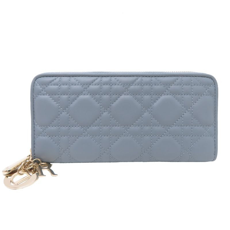 Christian Dior Long Lady Gray Wallet