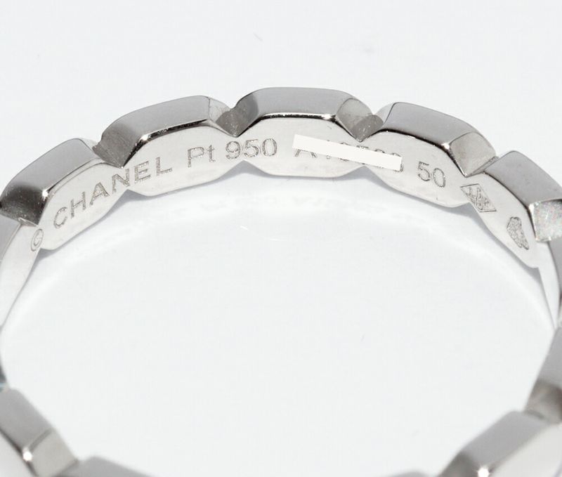 Chanel Pt950 Diamond 2P (approx 002ct) Première Promes Wedding Ring Width 25mm