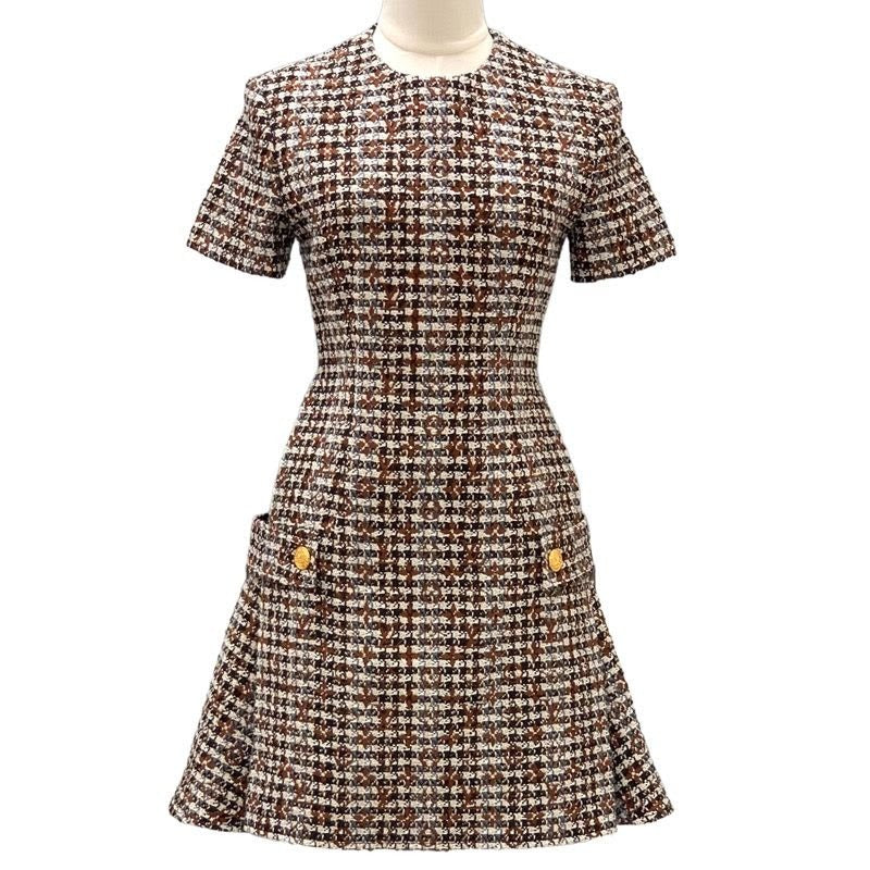 Louis Vuitton Dress Multicolor Skater Tweed Monogram