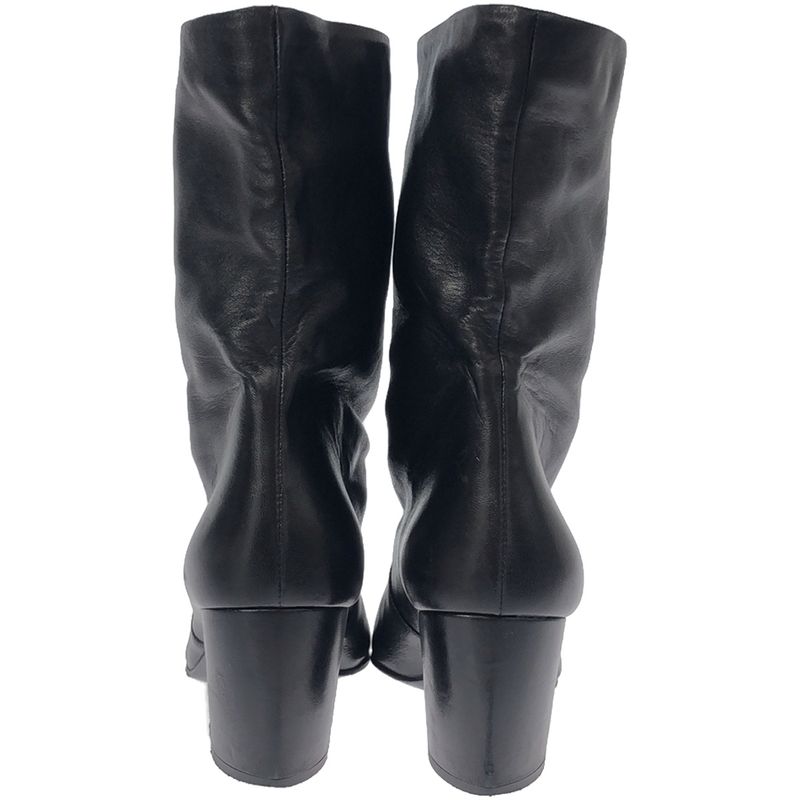 Prada Short Western Heel Boots Black 37 1 2