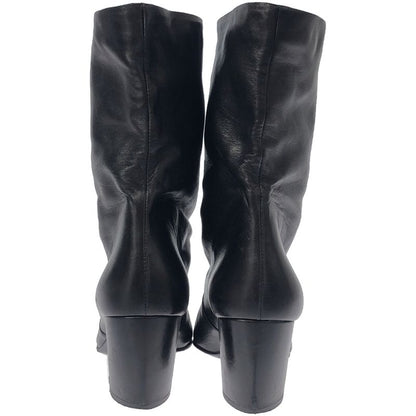 Prada Short Western Heel Boots Black 37 1 2