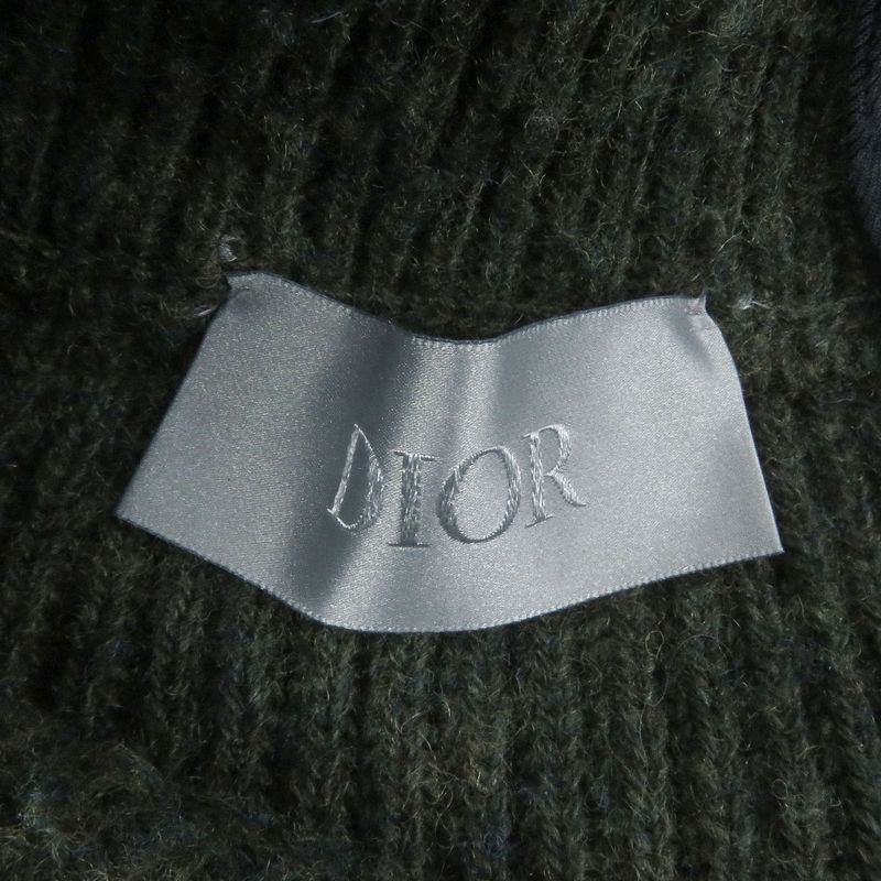 DIOR Homme 23SS 383m640at547 100% Wool Couture Casentino Elbow Patch Turtleneck