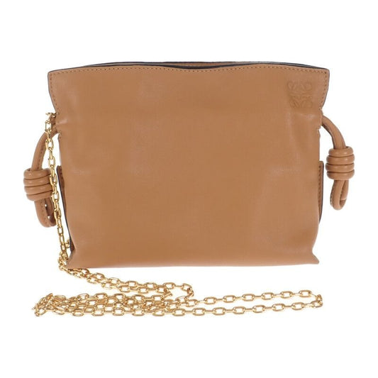 Loewe Flamenco Clutch Nano A411 Fc6 X01 2-Way Bag Shoulder Calf Warm Desert