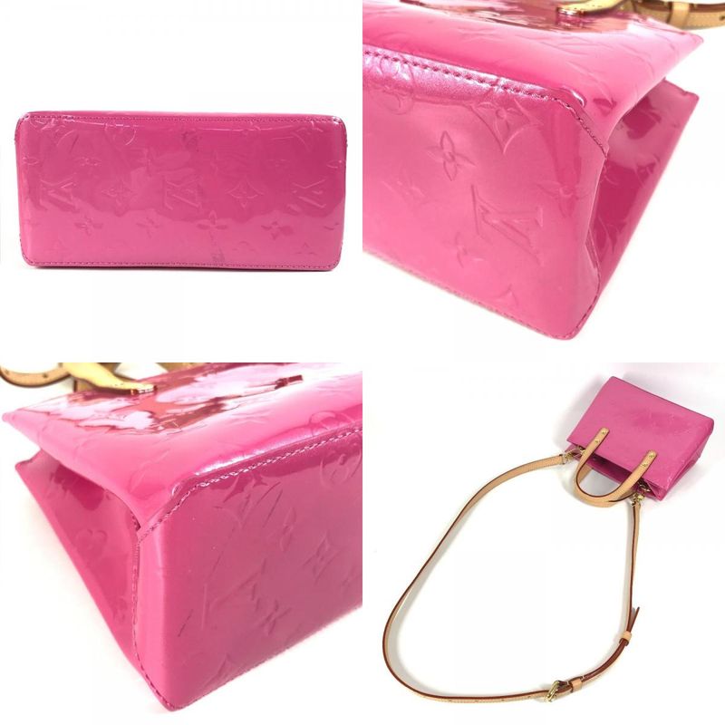 Louis Vuitton Shoulder Bag Reed PM M24028 Monogram Vernis Neon Pink