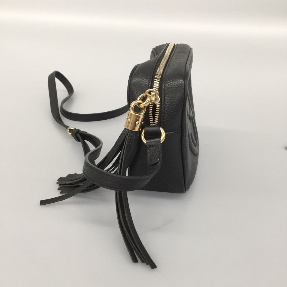 Gucci Shoulder Bag Small Leather Soho Internal Stain 308364 Black