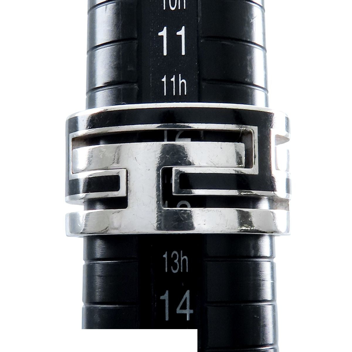 Hermes Move Ash Ring Silver Enamel H — view 8