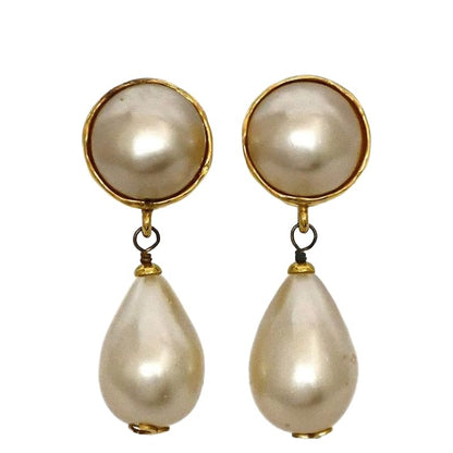 Chanel Gold Pearl White Coco Mark