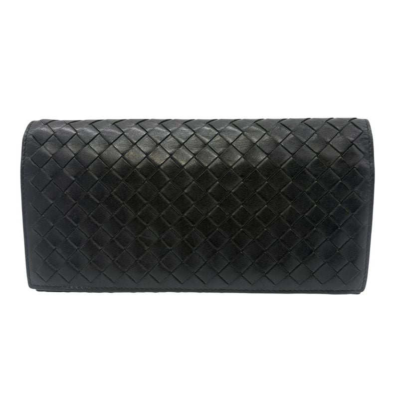 3199 Bottega Veneta Long Wallet 156819 Black Preowned Men's Folded Wallet
