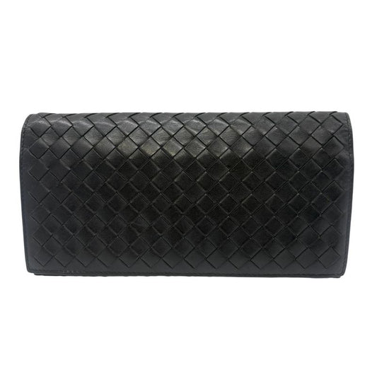 3199 Bottega Veneta Long Wallet 156819 Black Preowned Men's Folded Wallet