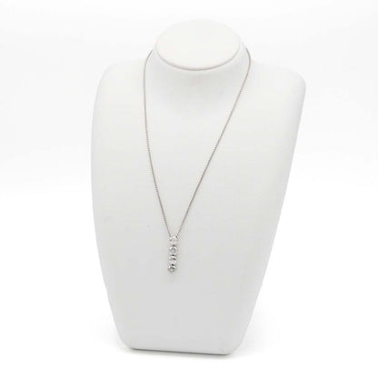 Finished Celine Necklace Pt850/900 Diamond D0.20 Ruby R0.02 Approx 12.4g