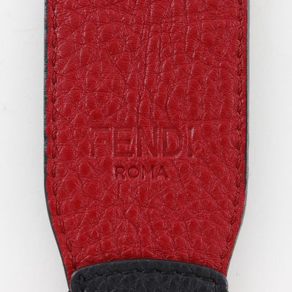 Fendi Selleria Studded Leather Black/red Unisex Shoulder Strap