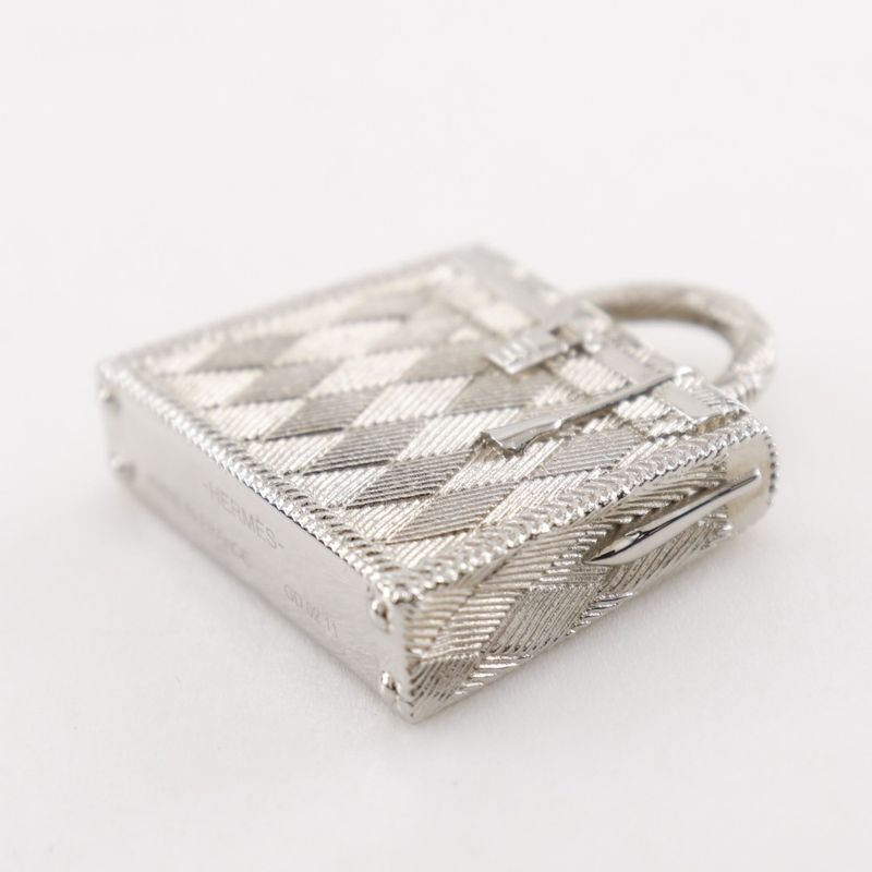 Hermes Curiosité Kelly Metal Silver Ladies 29.2g Pendant Top