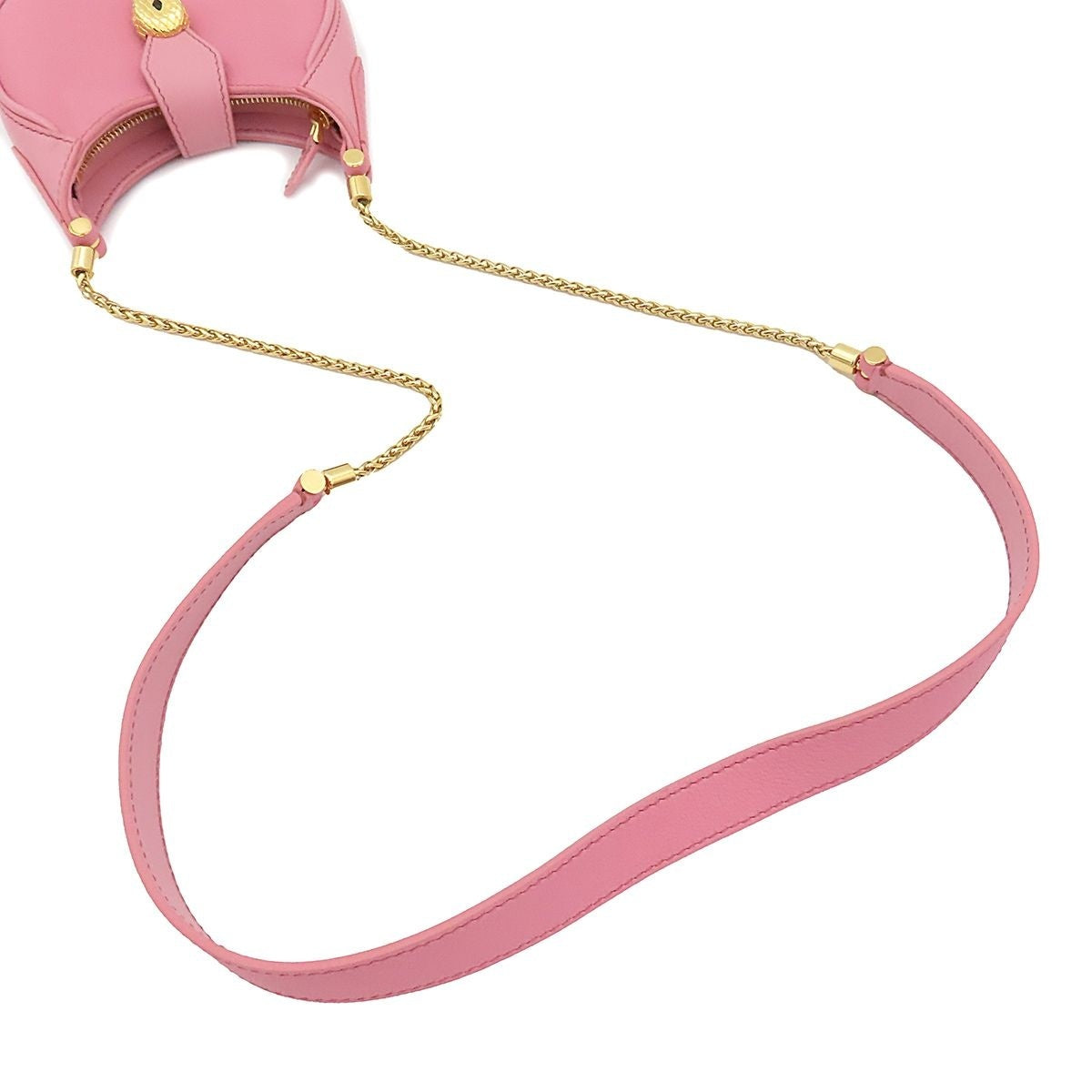 Bvlgari Serpenti Ellipse Mini Pink Gold Leather Micro Shoulder Bag — view 5