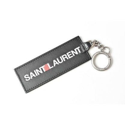 Saint Laurent Key Ring Holder YSL Logo Black — view 2