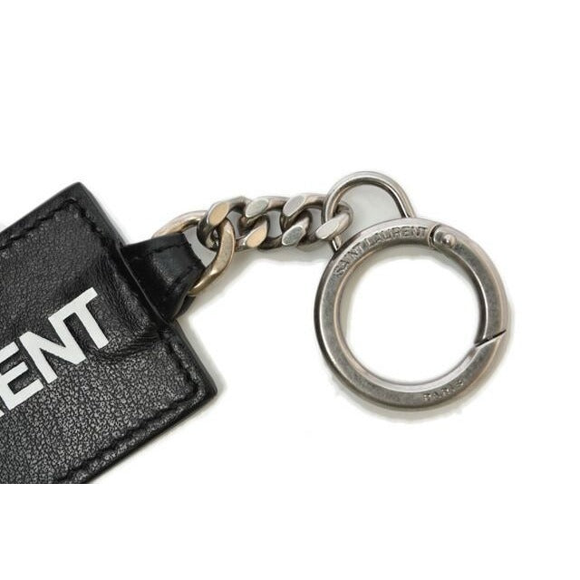 Saint Laurent Key Ring Holder YSL Logo Black — view 3