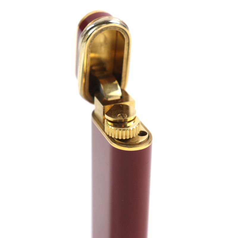 Cartier Trinity Lacquer Oval Form Roller Type Smoking Goods Gas