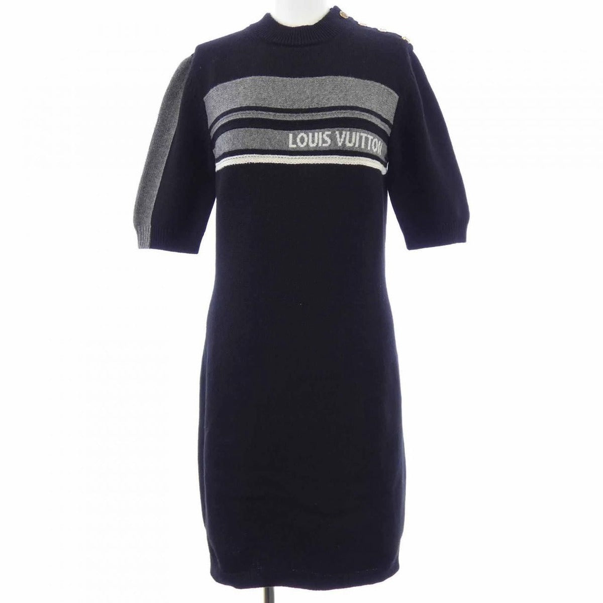 Louis Vuitton LV Intarsia Dress Black Translucency