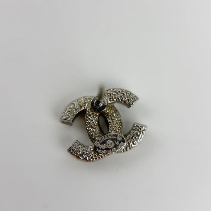 Chanel CC Logo Earrings Silver Vintage — view 6