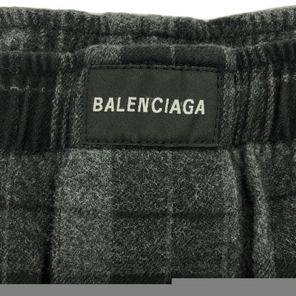 Balenciaga Check Flannel Easy Pants 534295 Tem20 Black and Gray 46