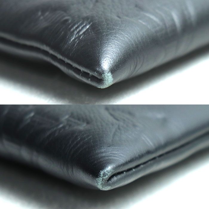 Louis Vuitton Pochette To Go Clutch Bag Monogram Shadow Black M81570 IC Chip