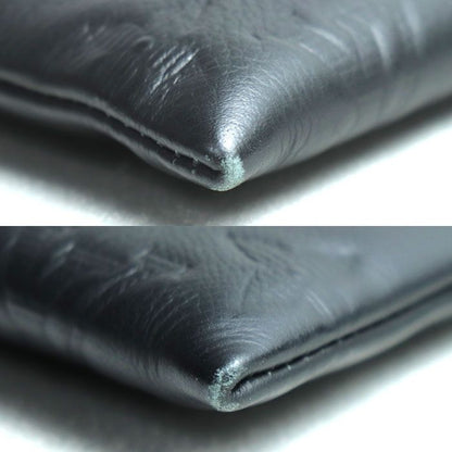 Louis Vuitton Pochette To Go Clutch Bag Monogram Shadow Black M81570 IC Chip