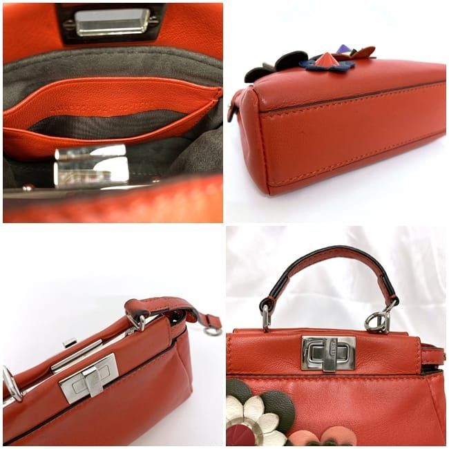 Fendi 2 way Bag Micro Peekaboo F21342 Red