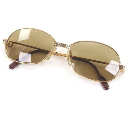 Cartier Vintage Maillon Panthere Sunglasses Gold Bordeaux 56 17 with Case