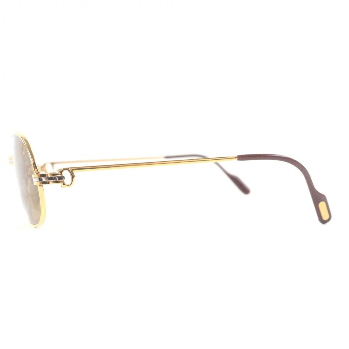 Cartier Vintage Maillon Panthere Sunglasses Gold Bordeaux 56 17 with Case — view 4