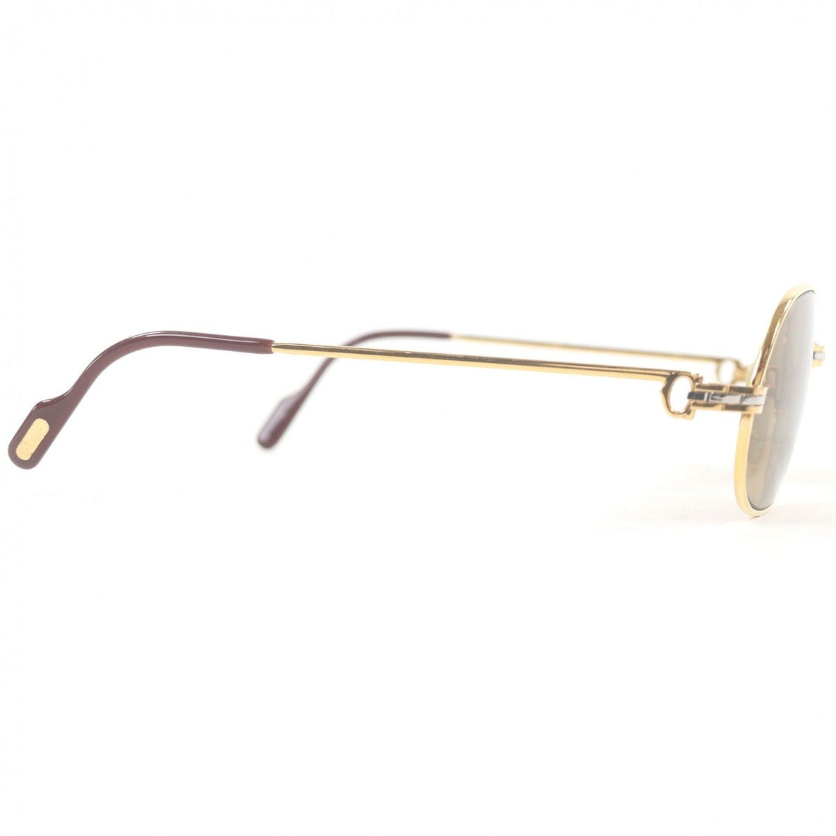 Cartier Vintage Maillon Panthere Sunglasses Gold Bordeaux 56 17 with Case — view 5