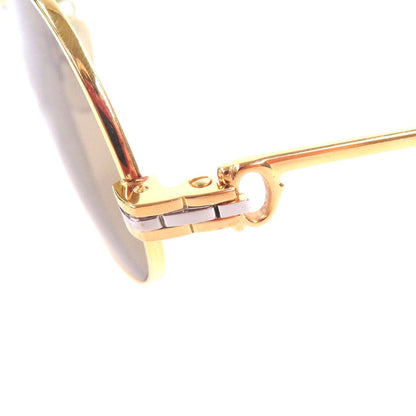 Cartier Vintage Maillon Panthere Sunglasses Gold Bordeaux 56 17 with Case — view 8