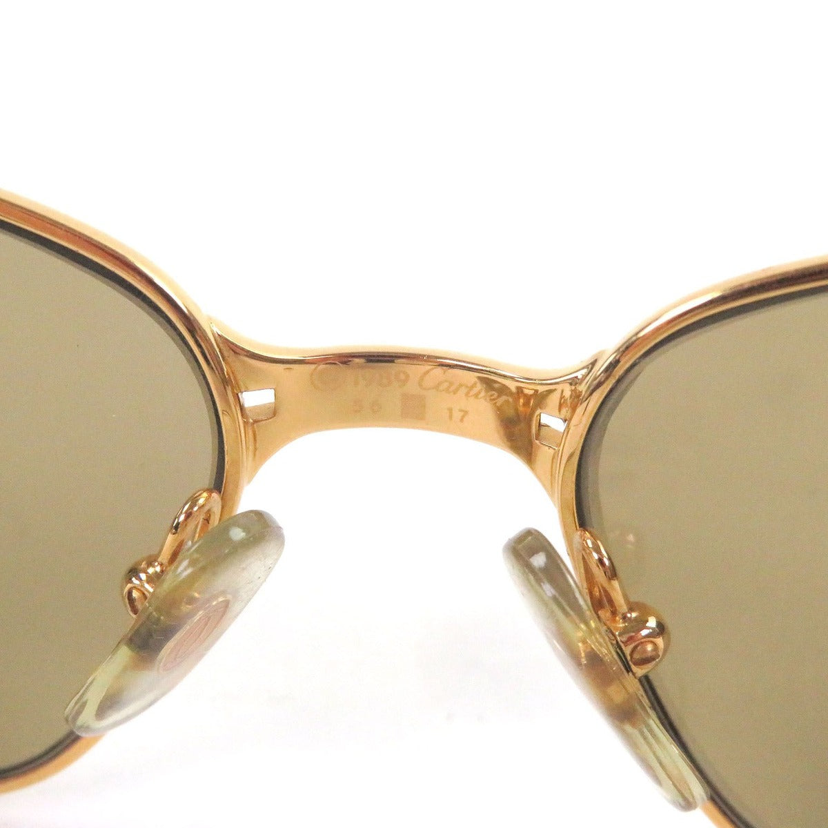 Cartier Vintage Maillon Panthere Sunglasses Gold Bordeaux 56 17 with Case — view 9