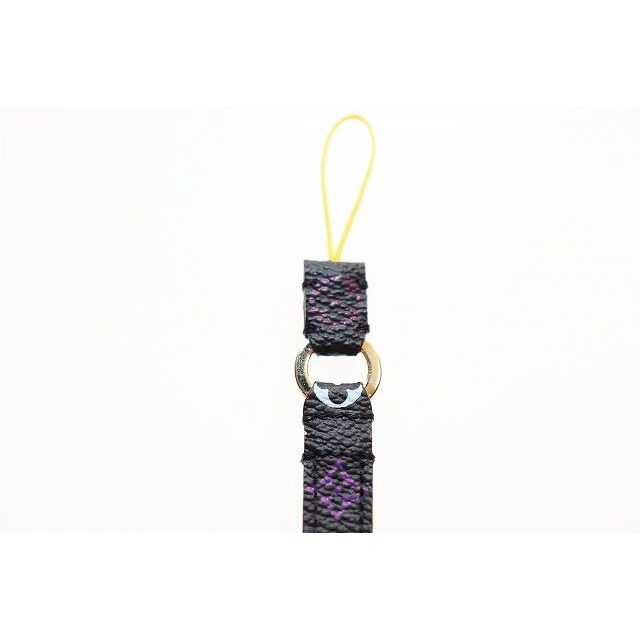 Louis Vuitton Dragonne Telephone Strap Monogram Key Holder Charm Black Aa — view 5