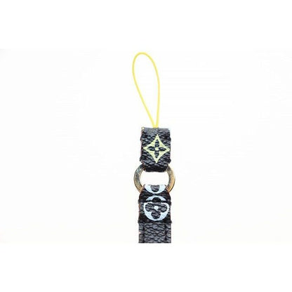 Louis Vuitton Dragonne Telephone Strap Monogram Key Holder Charm Black Aa — view 6
