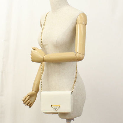Prada 1bp006 Chain Wallet Saffiano LUX Saffiano Leather Women