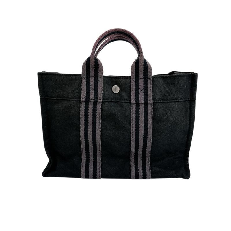 Hermes Canvas Handbag Fourre Tout PM Tote Bag Hermes Black