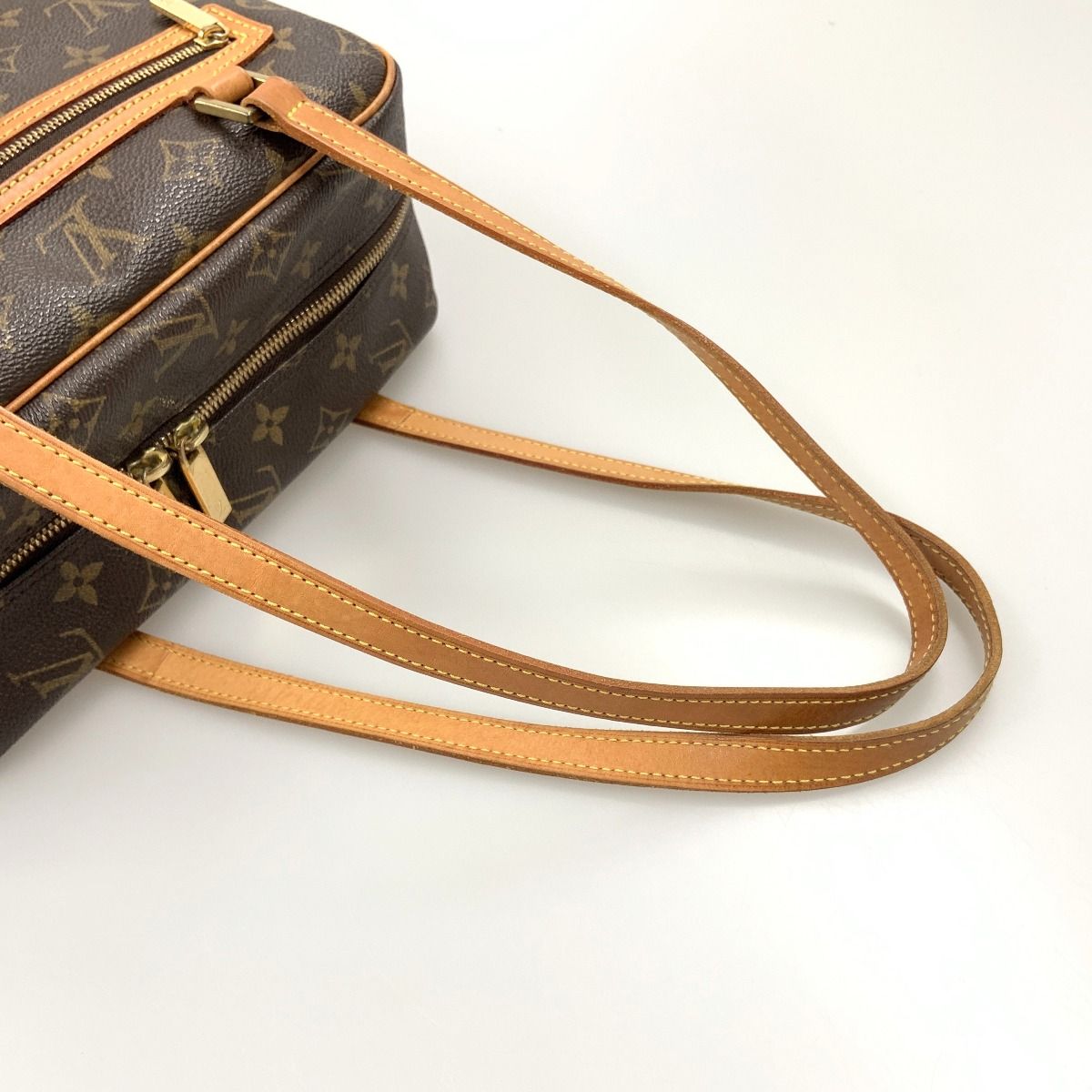 Louis Vuitton Monogram Shite MM Shoulder Bag M51182 Brown