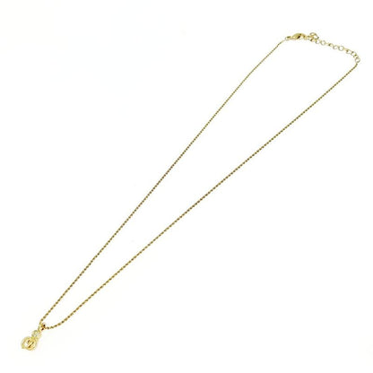 Christian Dior GP Rhinestone CD Logo Necklace Women's Gold 478557 Necklace