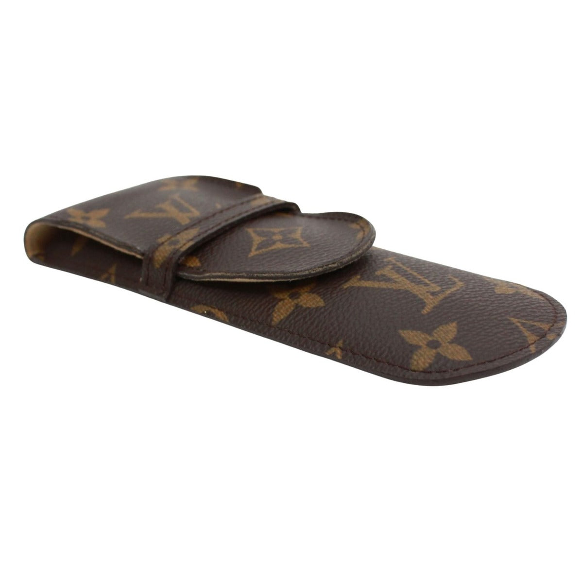 Louis Vuitton Monogram Pen Case Leather Brown Wallet — view 4