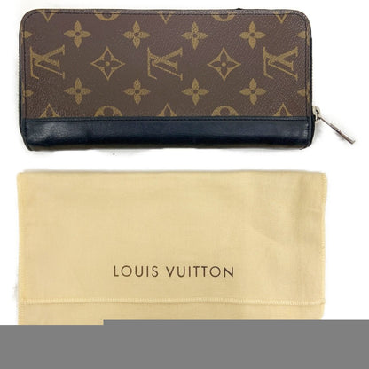 Louis Vuitton Monogram Macassar Zippy Wallet Vertical Round Zipper Long