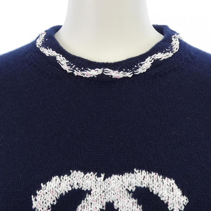 Chanel Knit Cashmere Navy — view 6