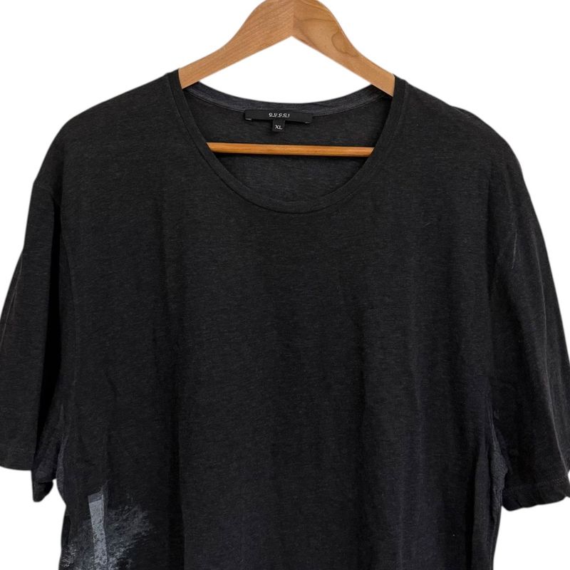 Gucci I Love You Short Sleeve T-Shirt Size XL Charcoal Gray Men's Used